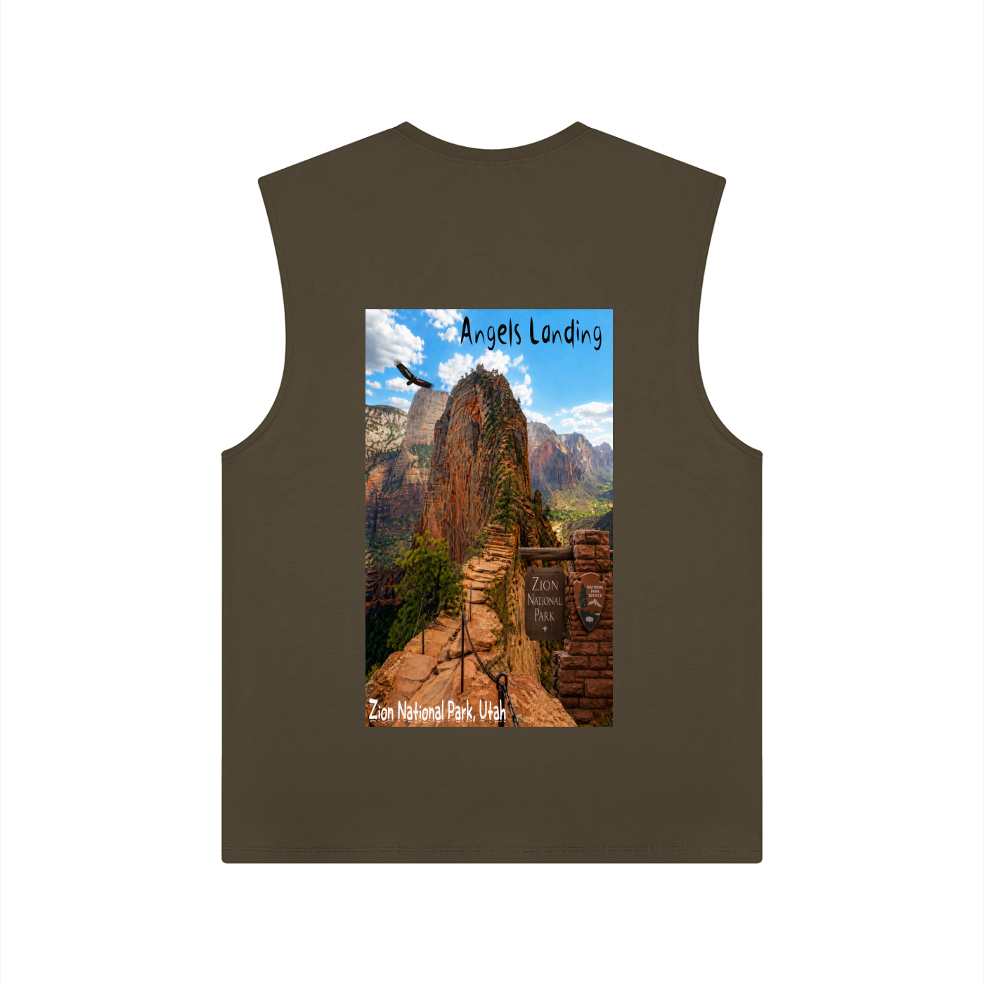 Angels Landing Zion National Park Men's performance tank top  |   Utah I did'um National parks collection