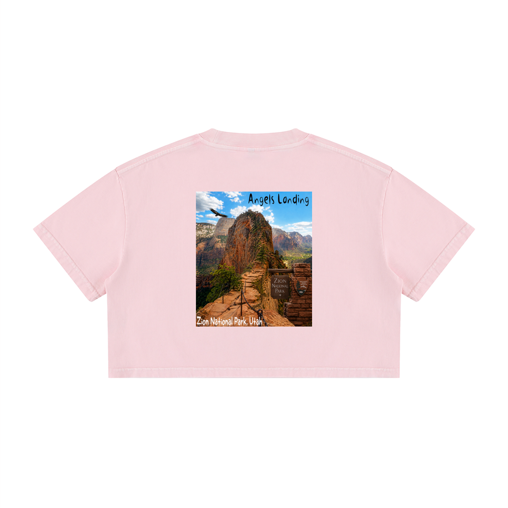 Women's Mineral Wash Cotton Crop T-Shirt