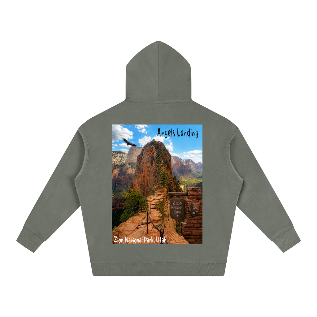 Angels Landing |  I did'um National Parks Collection  |  Oversize Fleeced Zip Up Hoodie
