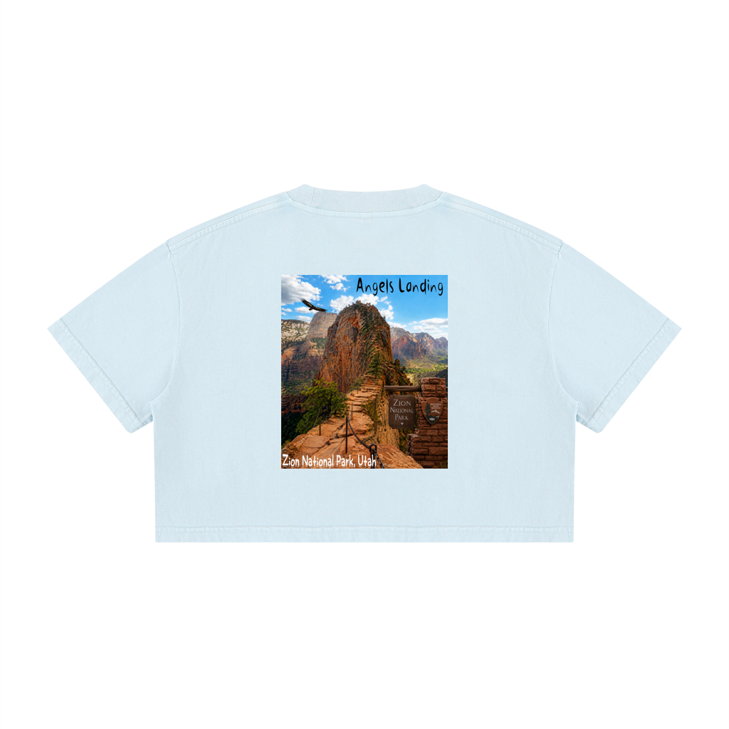 Women's Mineral Wash Cotton Crop T-Shirt