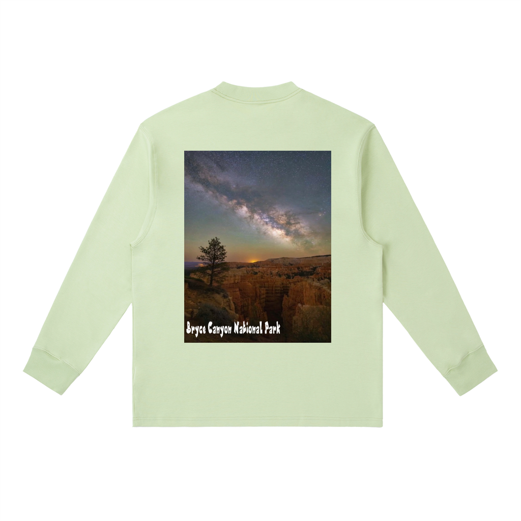 Bryce Canyon Milky Way Long Sleeve T Shirt  |   Unisex Dark Sky Collection  |   Stargazing National Park Tee