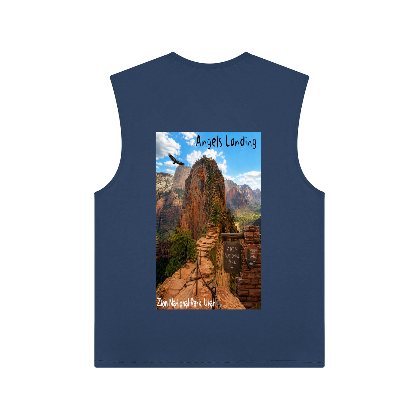 Angels Landing Zion National Park Men's performance tank top  |   Utah I did'um National parks collection