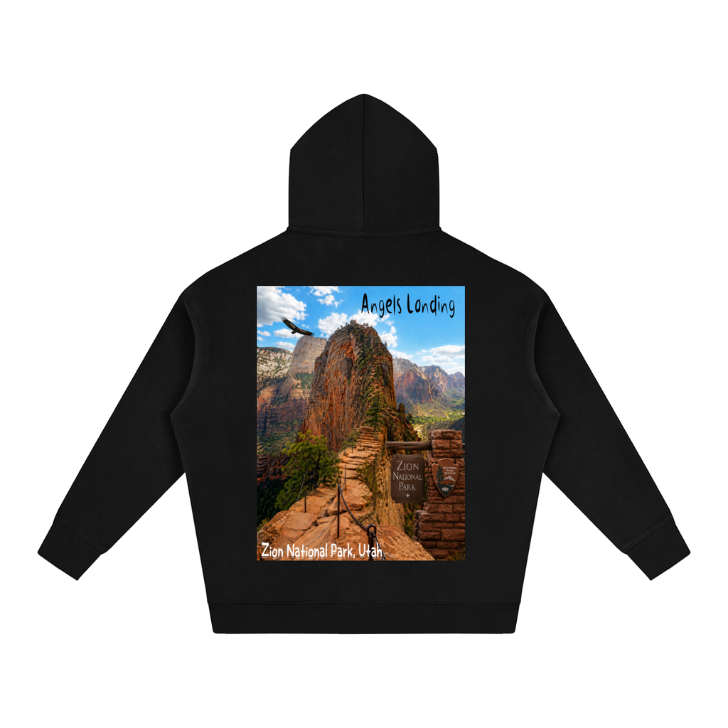Angels Landing |  I did'um National Parks Collection  |  Oversize Fleeced Zip Up Hoodie