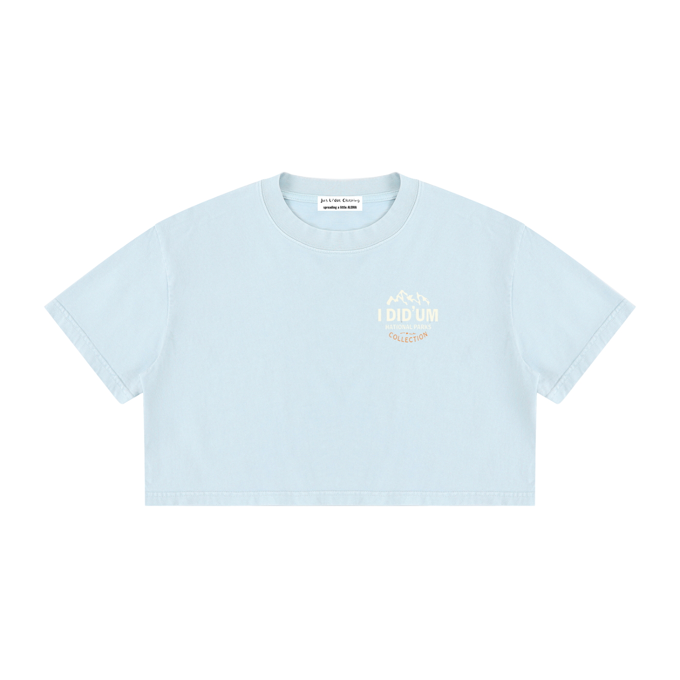 Angels Landing Zion National Park "I did'um" Women's Mineral Wash Cotton Crop T-Shirt