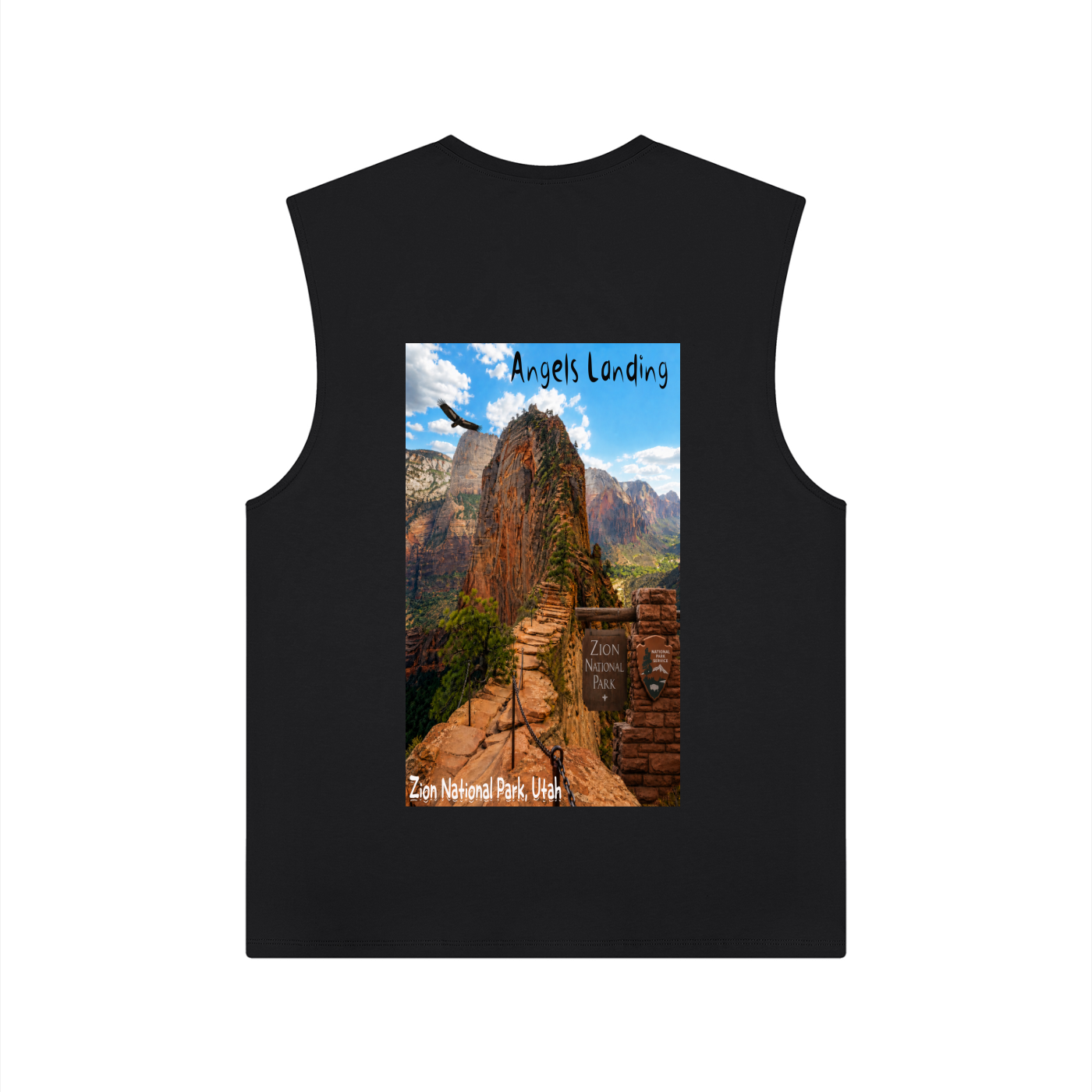 Angels Landing Zion National Park Men's performance tank top  |   Utah I did'um National parks collection