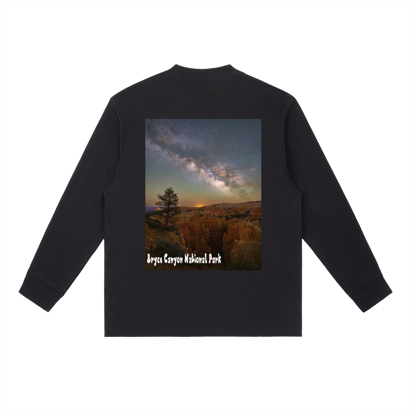 Bryce Canyon Milky Way Long Sleeve T Shirt  |   Unisex Dark Sky Collection  |   Stargazing National Park Tee