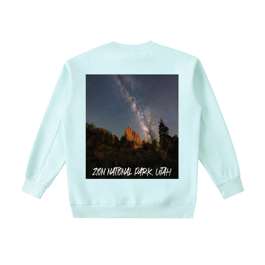 Milky Way Over The Watchman Heavyweight Sweatshirt   |   Zion National Park Dark Sky Collection  |   Unisex Stargazing Sweatshirt