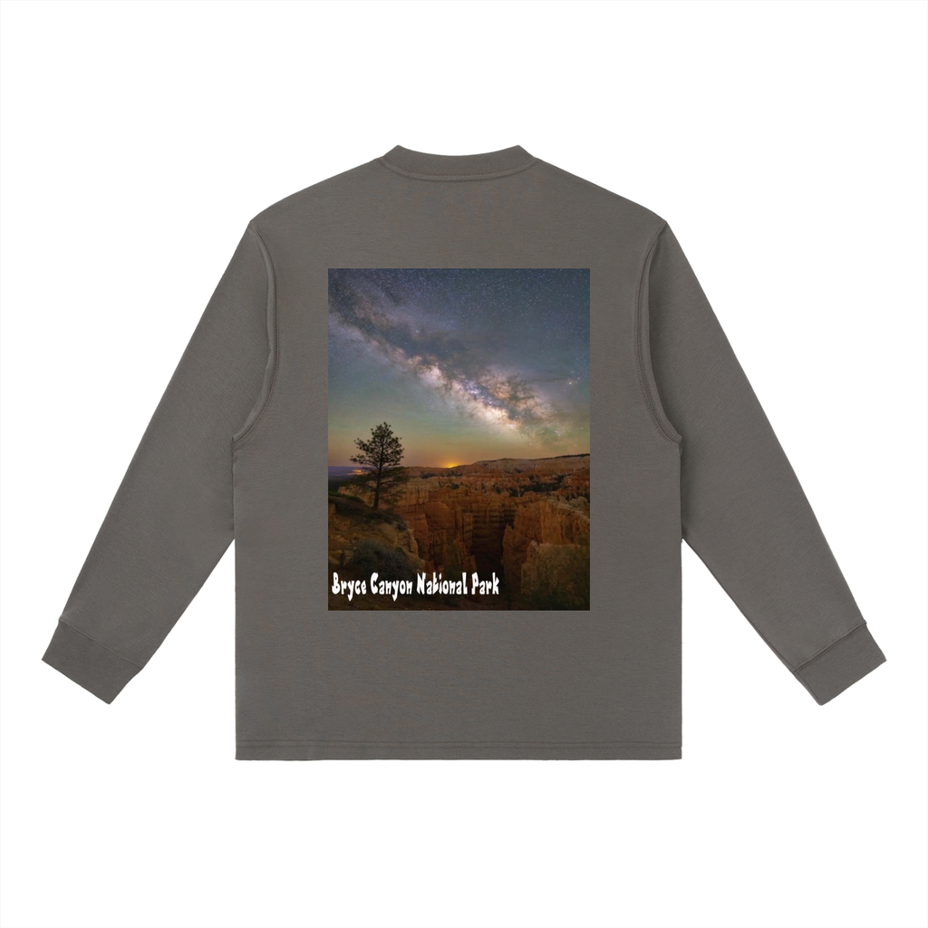Bryce Canyon Milky Way Long Sleeve T Shirt  |   Unisex Dark Sky Collection  |   Stargazing National Park Tee