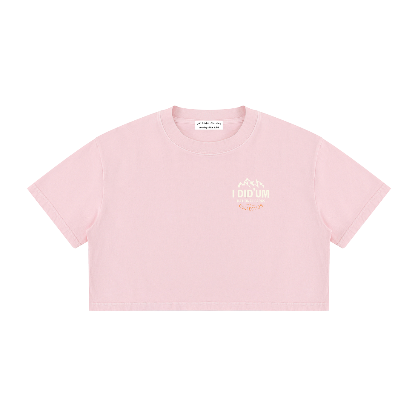 Angels Landing Zion National Park "I did'um" Women's Mineral Wash Cotton Crop T-Shirt