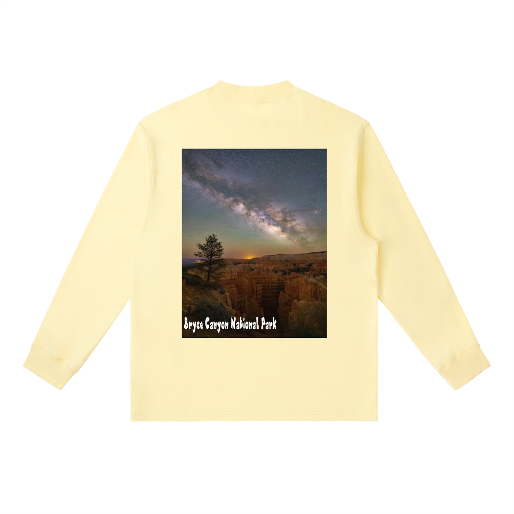 Bryce Canyon Milky Way Long Sleeve T Shirt  |   Unisex Dark Sky Collection  |   Stargazing National Park Tee