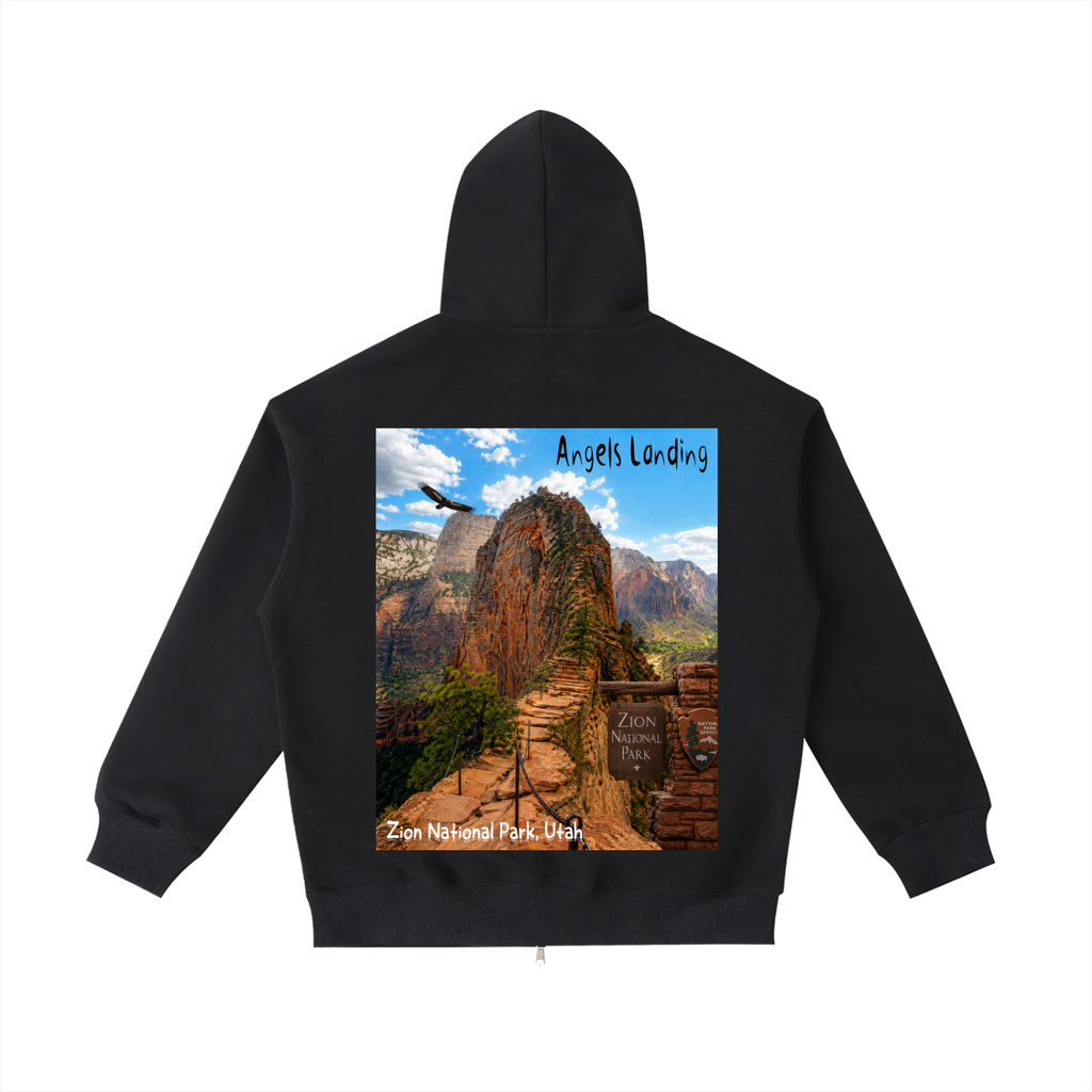 Angels Landing "I did'um" National Parks Collection  | Unisex Heavyweight Pocket Hoodie