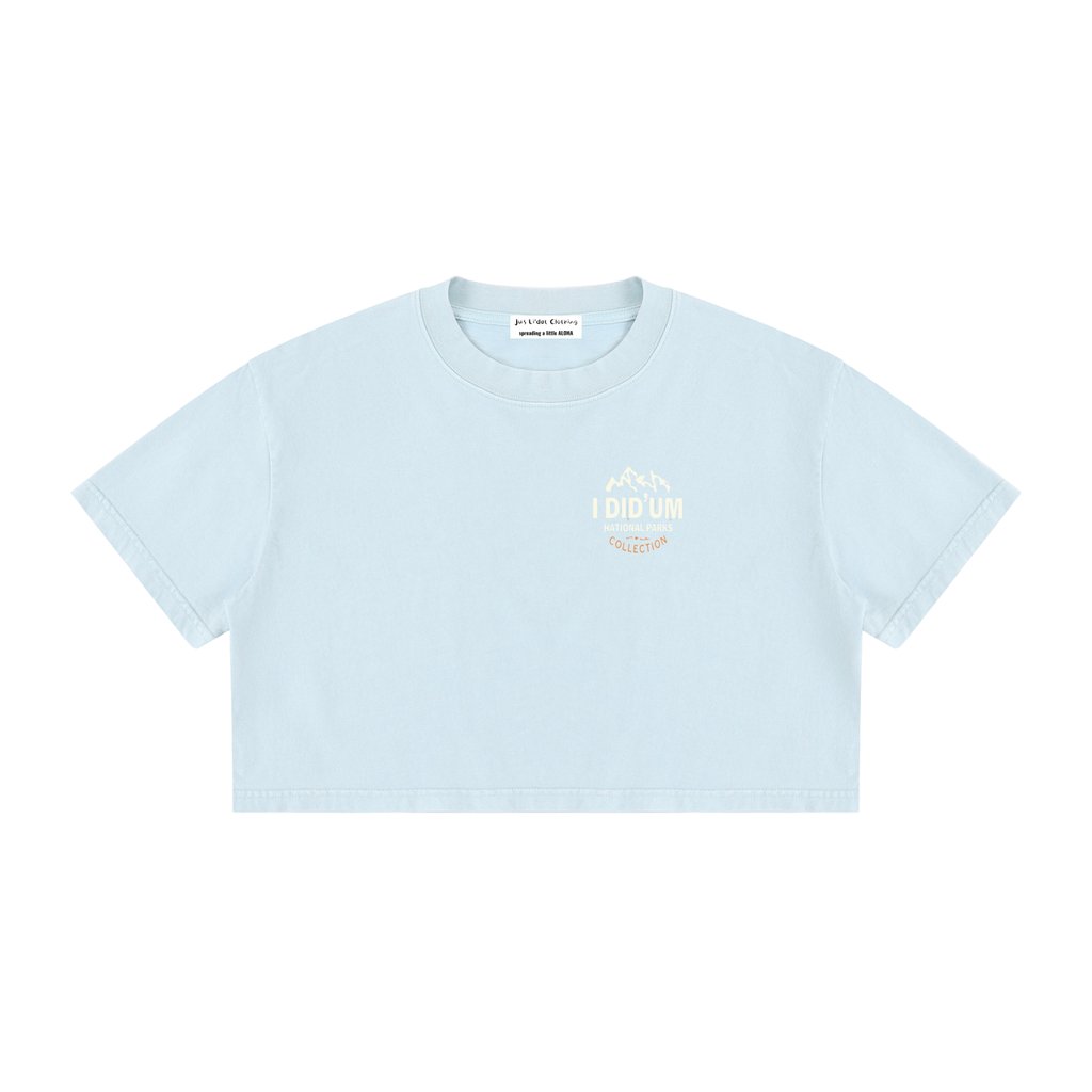 Women's Mineral Wash Cotton Crop T-Shirt