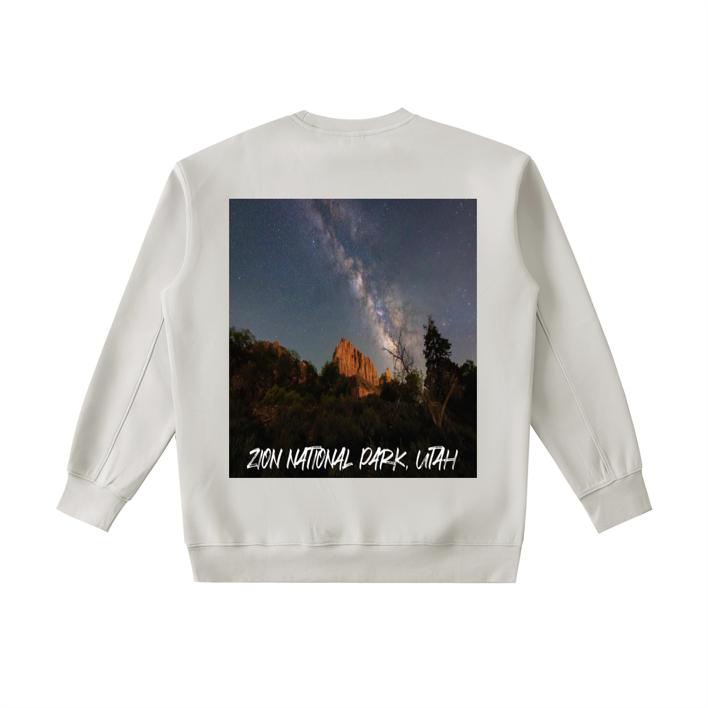 Milky Way Over The Watchman Heavyweight Sweatshirt   |   Zion National Park Dark Sky Collection  |   Unisex Stargazing Sweatshirt
