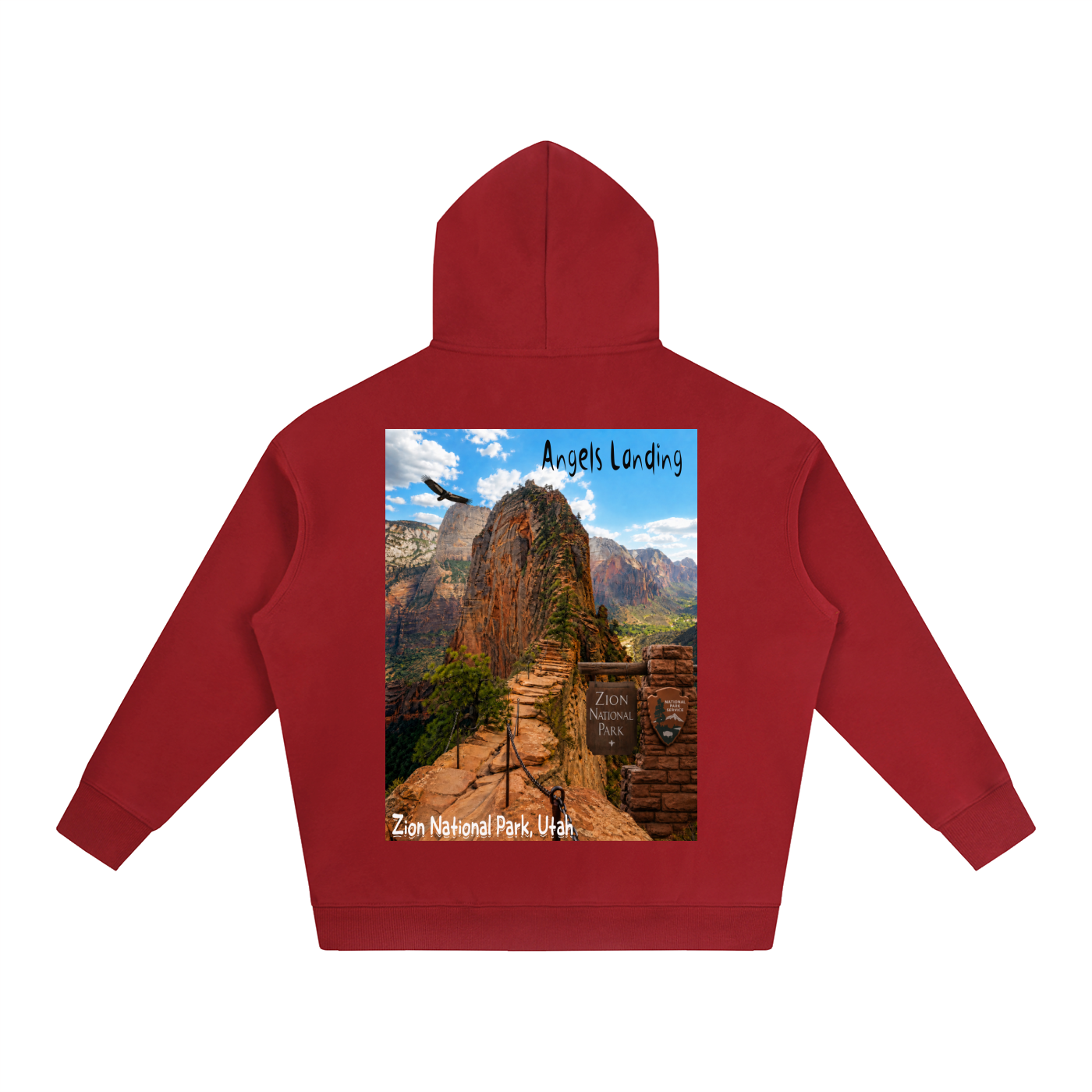Angels Landing |  I did'um National Parks Collection  |  Oversize Fleeced Zip Up Hoodie