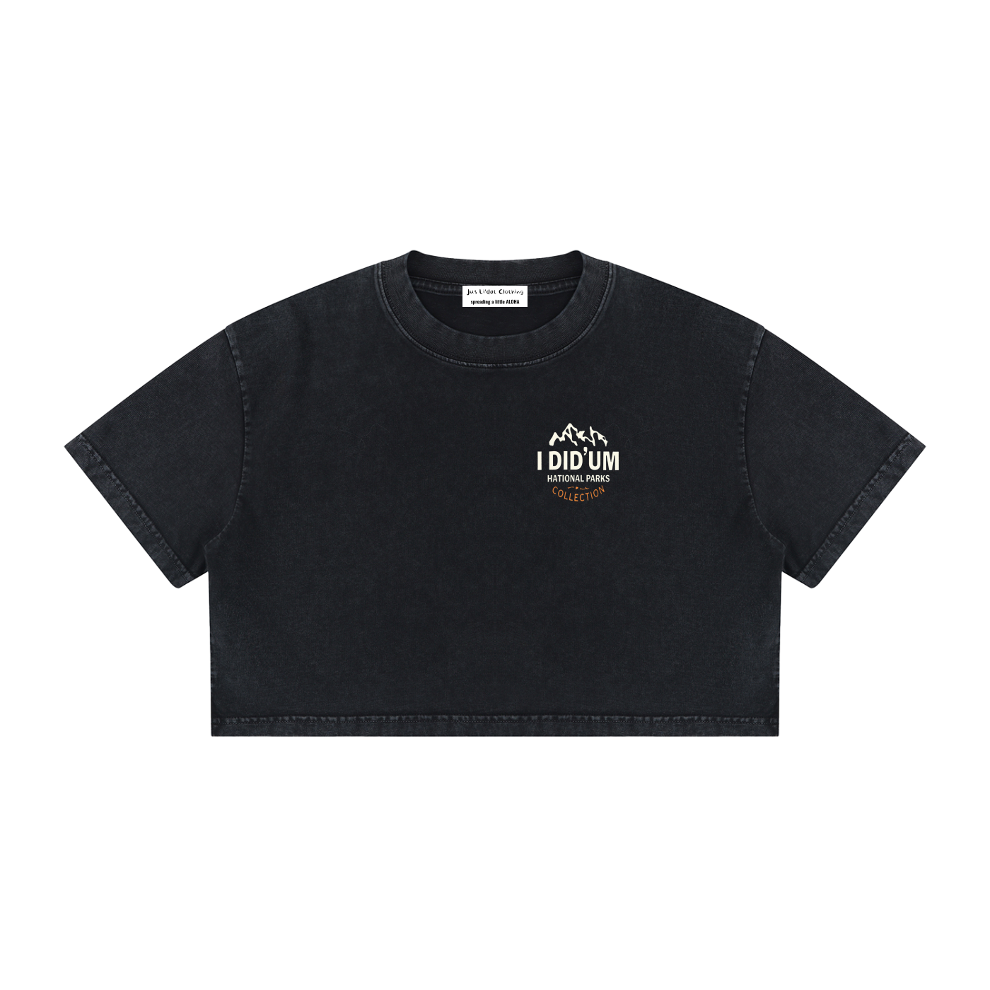 Women's Mineral Wash Cotton Crop T-Shirt