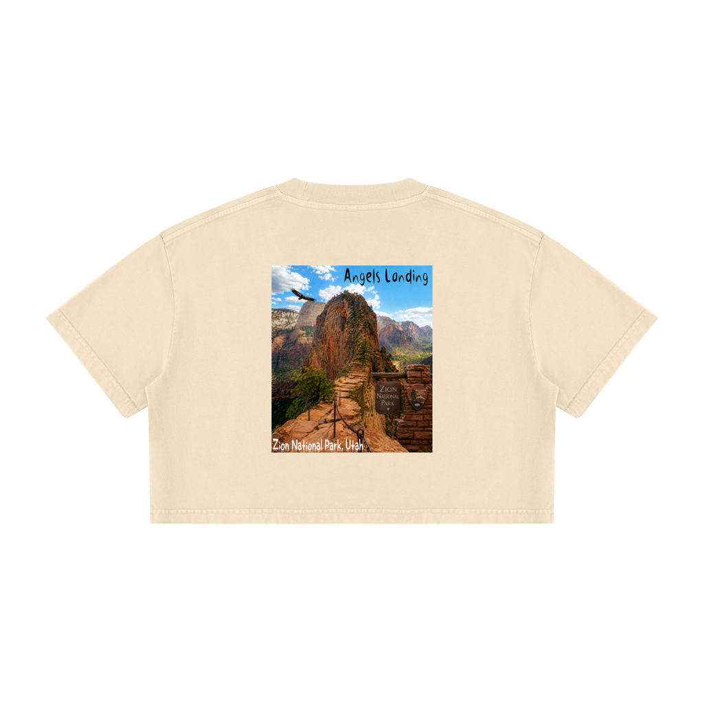 Women's Mineral Wash Cotton Crop T-Shirt